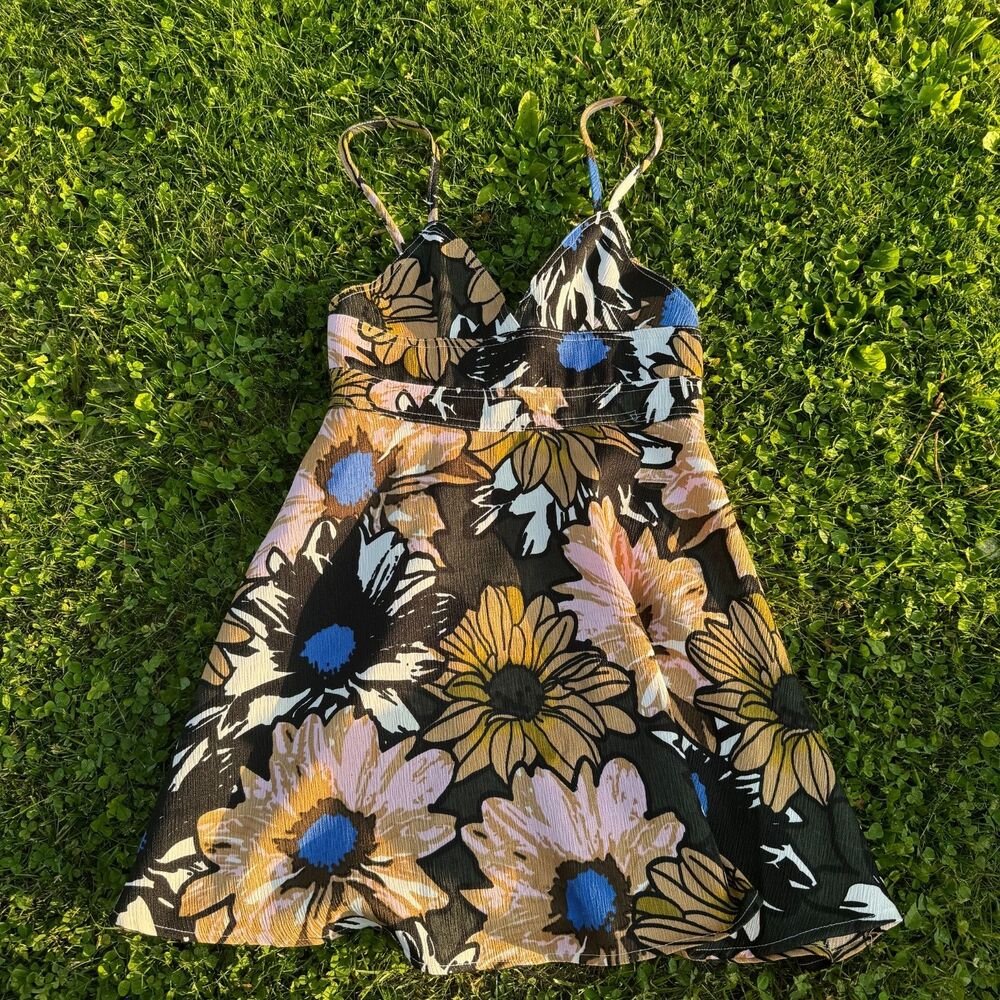 Floral Graphic Fit & Flare Mini Dress